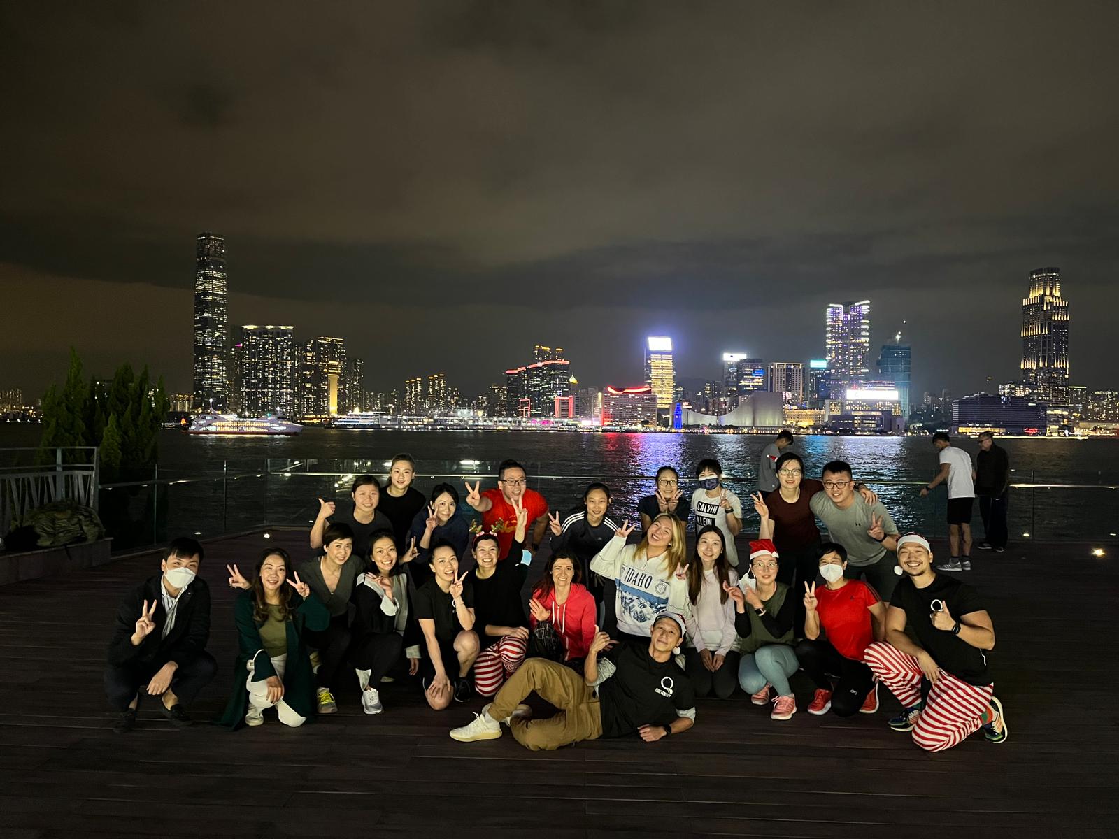 Members at the HIIT workout Christmas party
