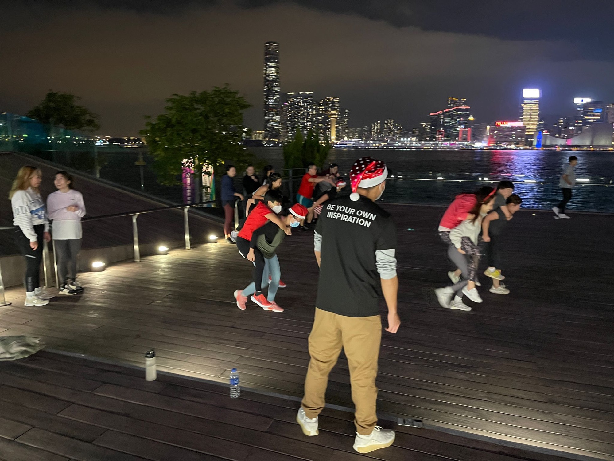 Qintensity community enjoying food and drinks together
