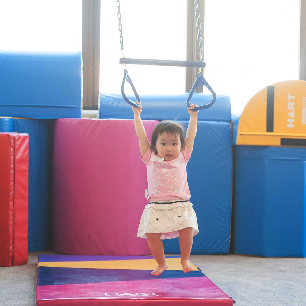 Toddler tumbling and gymnastics play
