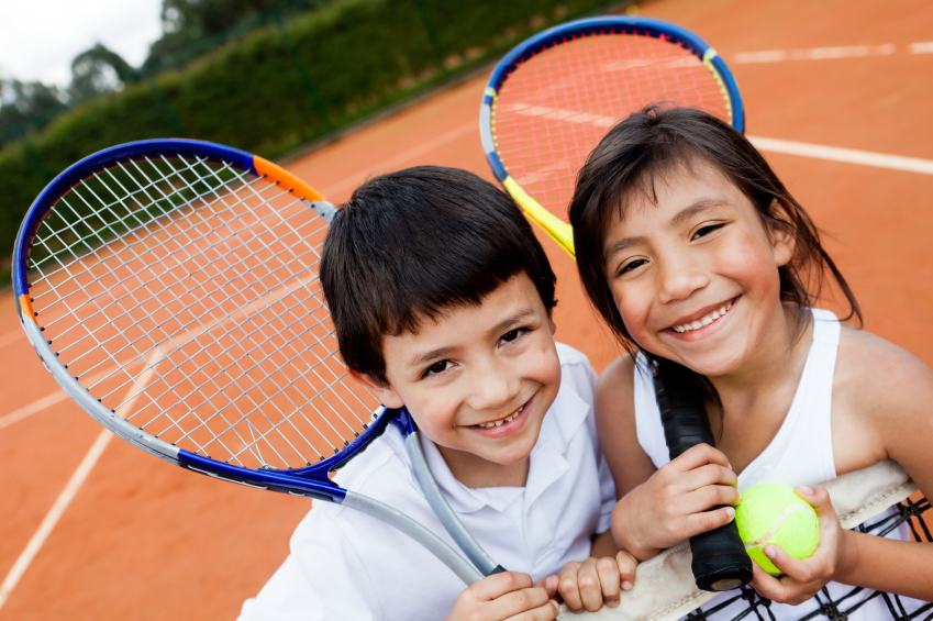 Kids in an athletic training program